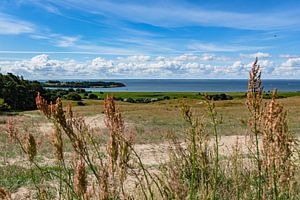 Groß Zicker, Blick zum Klein Zicker, den Zicker See und die Ostsee, Rügen