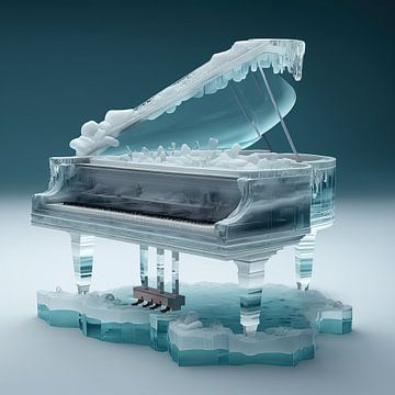 Een piano van ijs van Denny Gruner