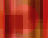 Abstract in neon-aardetinten. Rood en bruin van Dina Dankers thumbnail