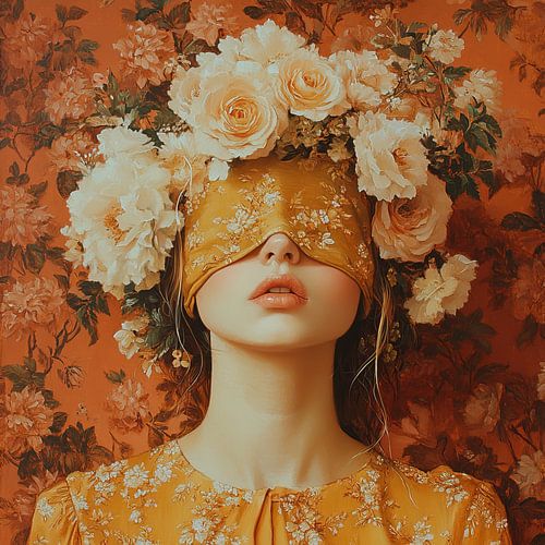 Blumen Frau | Junge Frau Orange Blume