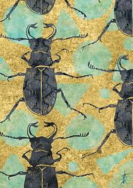 Käfer auf Gold von Jadzia Klimkiewicz