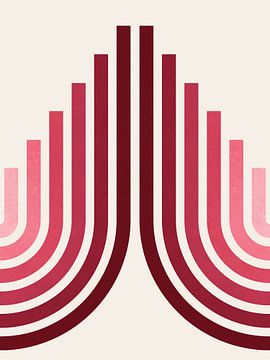 Rode geometrische vormen 7 van Vitor Costa