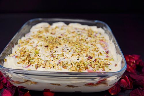 Zelfgemaakte Aardbeien Laag Dessert met Mascarpone
