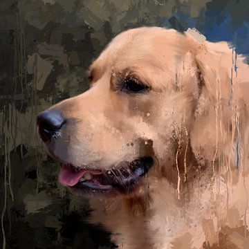 Golden Retriever / Labrador, Hundeporträt - Die Hundesammlung von MadameRuiz