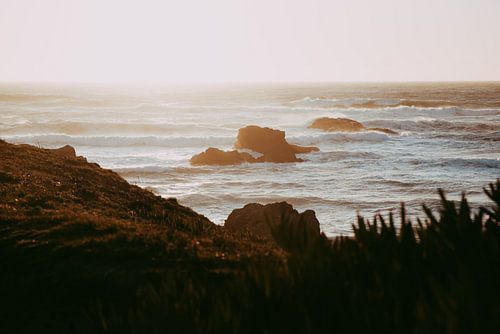 Golden waves - Zonsondergang Stille Oceaan