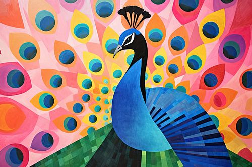 Gemälde Pfau