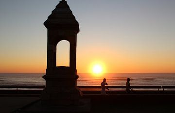 Zonsondergang in Capbreton van Wilma Overwijn