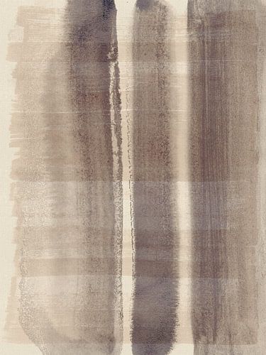 Penseelstreken in warm bruin. Neutrale abstracte kunst