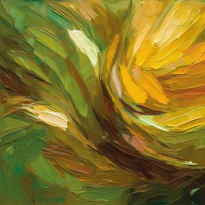 Œuvre abstraite de style impasto