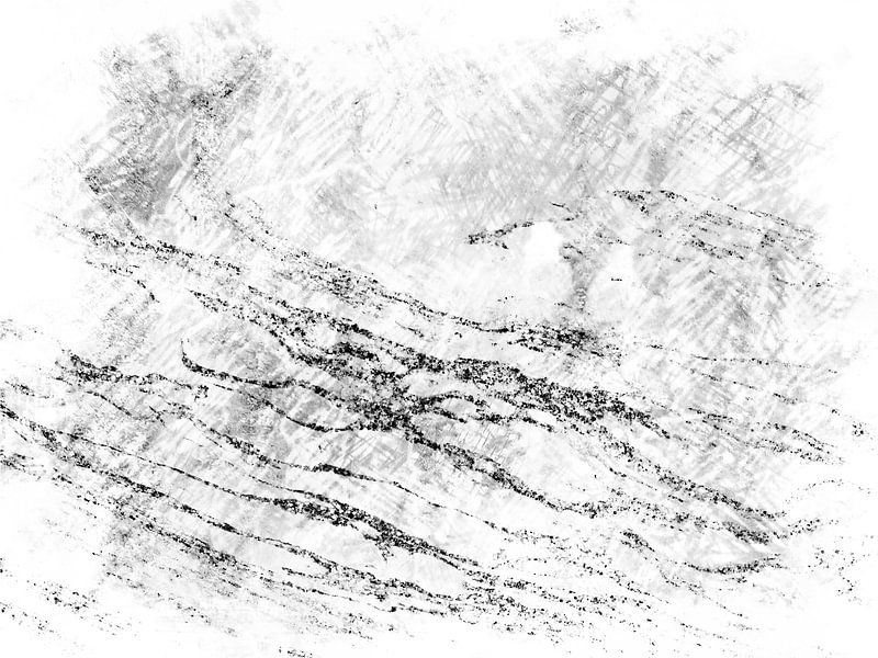 Scandinavian Expressionism Landscape Grey by Mad Dog Art