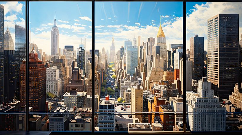 UItizcht over New York van Vlindertuin-Art