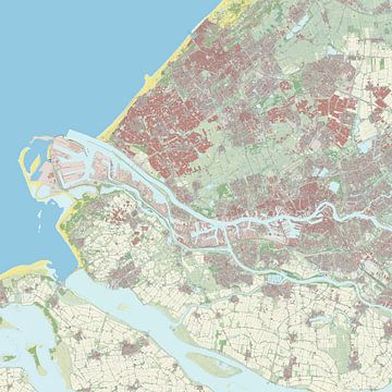 Kaart van Rotterdam