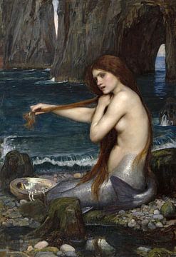 Een zeemeermin, John William Waterhouse