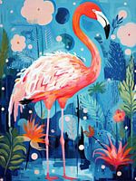 Exotische flamingo