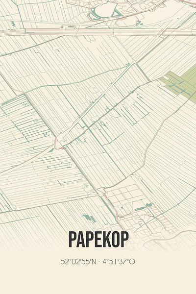 Vintage map of Papekop (Utrecht) by Prints of Place