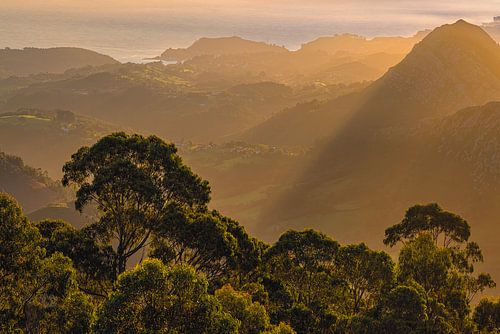 Zonsopkomst Mirador del Fitu, Asturië, Spanje