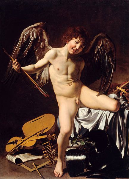 Caravaggio, Amor victorieux, 1602 par 1000 Schilderijen