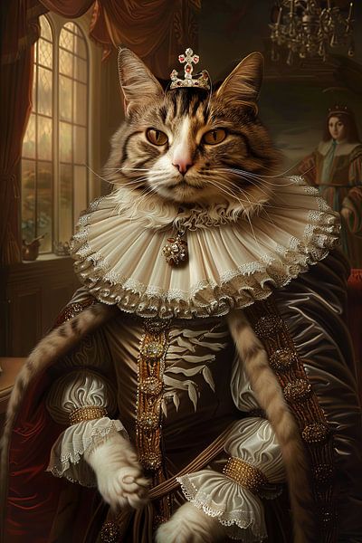 Königliche Katze von Poster Art Shop