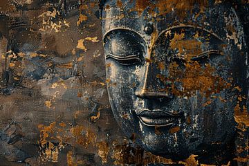 Mysterieuze Boeddha met gouden accenten van Art & Soul Creations