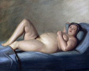 Liegender korpulenter Akt, Georg Scholz, 1930
