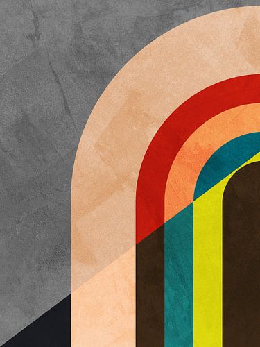 ABSTRACT GEOMETRIC ART IN MODERN COLOURS