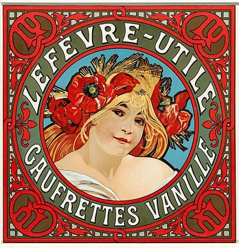 Lefèvre – Utile Gaufrettes Vanille (c.1900) von Alphonse Mucha von Peter Balan