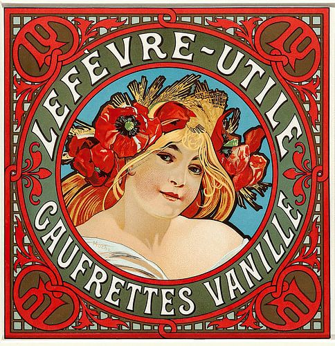 Lefèvre – Utile Gaufrettes Vanille (c.1900) von Alphonse Mucha