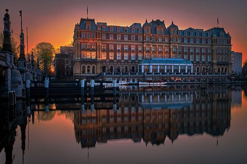 View of the Amstel Hotel in Amsterdam, 2019