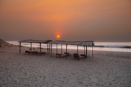 Zonsondergang aan de Atlantische Oceaan