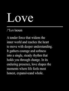 Love Definition - Black by WordsThatInspire