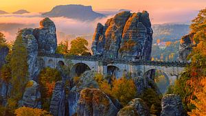 Sonnenaufgang an der Bastei