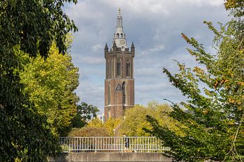 La cathédrale Saint-Christophe de Roermond dans la verdure