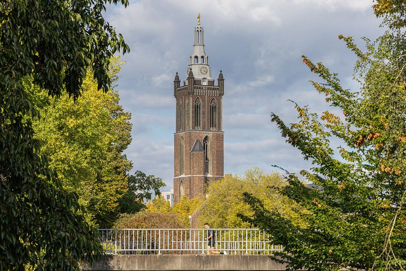 St Christopher's Cathedral in Roermond amid greenery by Triki Photography