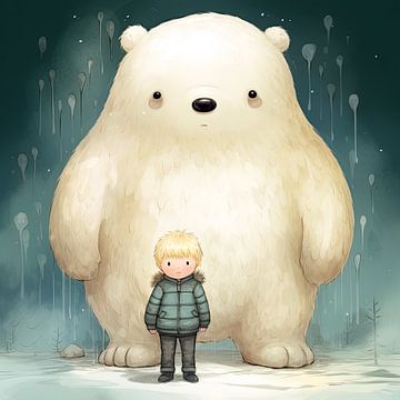 Ik en mijn ijsbeer vriendje van Vlindertuin Art