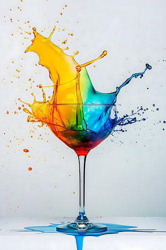 colourful alcohol glass