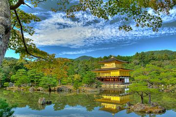 Gouden tempel in Kyoto van Bernard Dacier