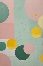 Geometric abstract design with pastel shades by Art & Soul Creations