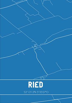 Blueprint | Carte | Ried (Fryslan) sur Rezona