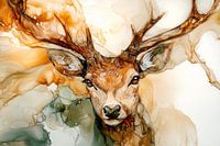 Graceful deer in watercolour style
