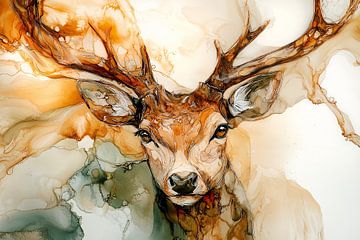 Gracieus hert in aquarelstijl van Imperial Art House