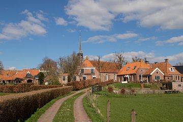 village de moulins à vent Niehove, Groningue, le plus beau village de Groningue sur M. B. fotografie