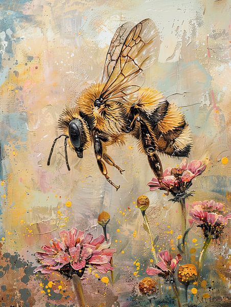 Bienen abstrakt von Wunderbare Kunst