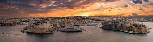 Kalkara Malta bij zonsondergang