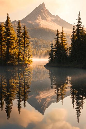 Berg reflectie natuur