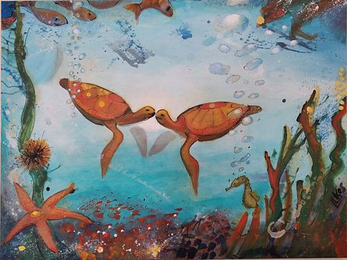 Turtle love van Lorette Kos