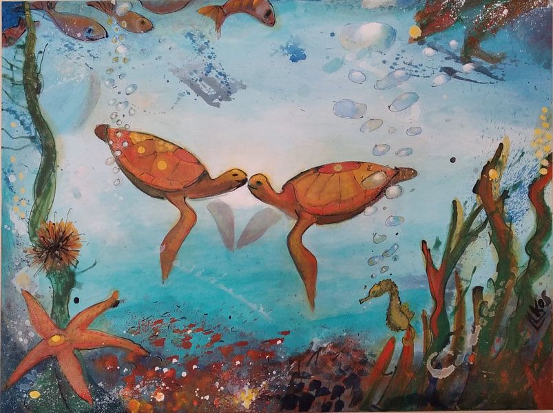 Turtle love van Lorette Kos