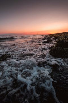 Westkapelle dike sunset by Andy Troy