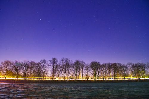 Sterrenhemel natuur landschap bij Overberg, Veenendaal von Jeroen Bos