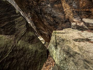 Bielatal, Sächsische Schweiz - Felsdurchgang am Hinteren Wiesenstein von Pixelwerk