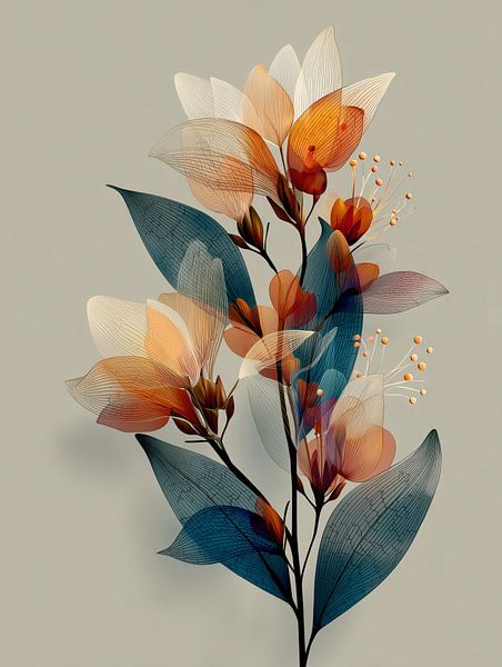 Transparent floral splendour - modern lilies with warm accents by MArt
